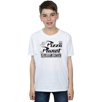 Vêtements Garçon T-shirts manches courtes Disney Toy Story Pizza Planet Logo Blanc