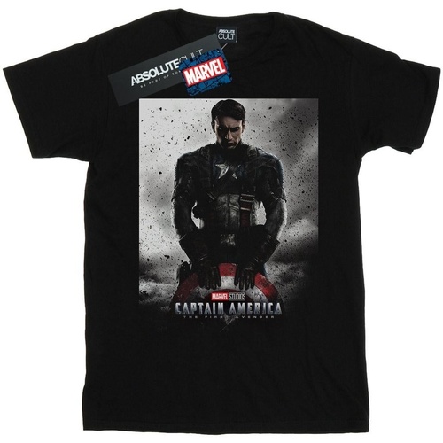Vêtements Femme T-shirts manches longues Marvel Studios Captain America The First Avenger Poster Noir