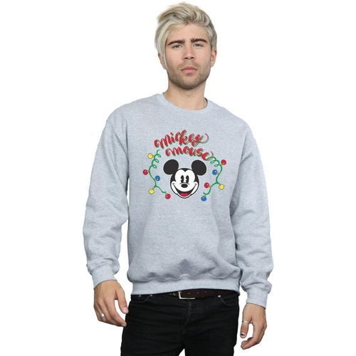 Vêtements Homme Sweats Disney Mickey Mouse Christmas Light Bulbs Gris