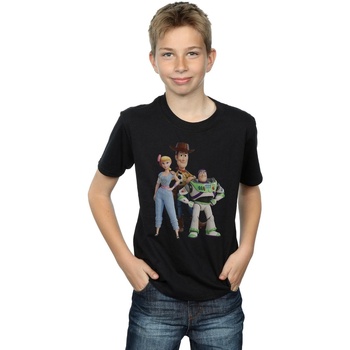 Vêtements Garçon T-shirts manches courtes Disney Toy Story 4 Woody Buzz and Bo Peep Noir