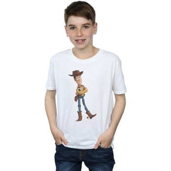 Vêtements Garçon T-shirts manches courtes Disney Toy Story 4 Sherrif Woody Blanc
