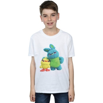 Vêtements Garçon T-shirts manches courtes Disney Toy Story 4 Ducky And Bunny Blanc