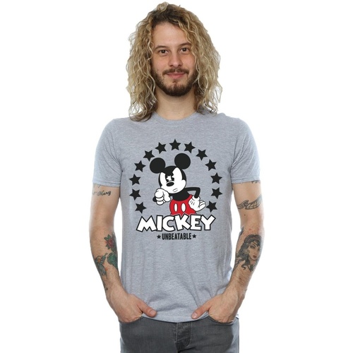 Vêtements Homme T-shirts manches longues Disney Mickey Mouse Unbeatable Gris