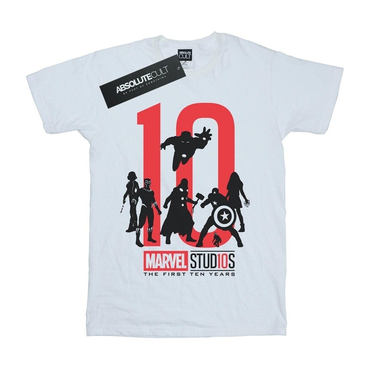 Vêtements Femme T-shirts manches longues Marvel Studios The First Ten Years Blanc
