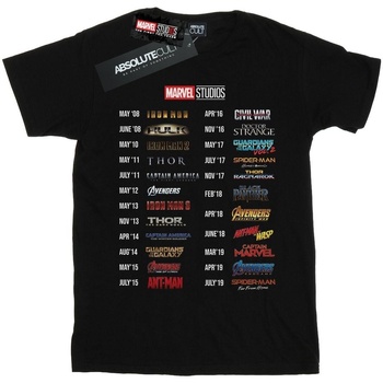 Vêtements Femme T-shirts manches longues Marvel Studios 10 Years Of Movies Noir