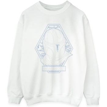 Vêtements Femme Sweats Disney The Mandalorian Outline Helm Diamond Blanc