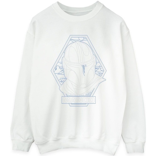 Vêtements Femme Sweats Disney The Mandalorian Outline Helm Diamond Blanc