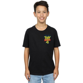Vêtements Garçon T-shirts manches courtes Disney Toy Story 4 Logo Breast Print Noir