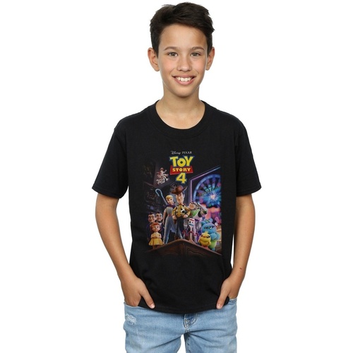 Vêtements Garçon T-shirts manches courtes Disney Toy Story 4 Crew Poster Noir