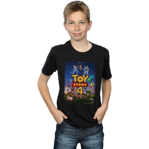 Vêtements Garçon T-shirts manches courtes Disney Toy Story 4 Poster Art Noir