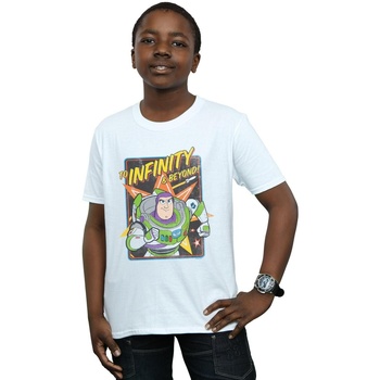 Vêtements Garçon T-shirts manches courtes Disney Toy Story 4 Buzz To Infinity Blanc