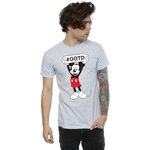 Vêtements Homme T-shirts manches longues Disney Mickey MouseOutfit Of The Day Gris