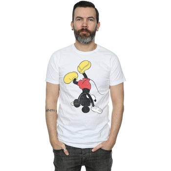 Vêtements Homme T-shirts manches longues Disney Mickey Mouse Upside Down Blanc