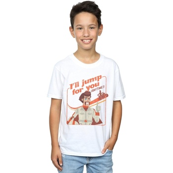 Vêtements Garçon T-shirts manches courtes Disney Toy Story 4 Duke I'll Jump For You Blanc