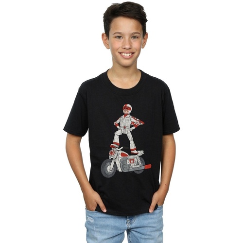 Vêtements Garçon T-shirts manches courtes Disney Toy Story 4 Duke Caboom Pose Noir