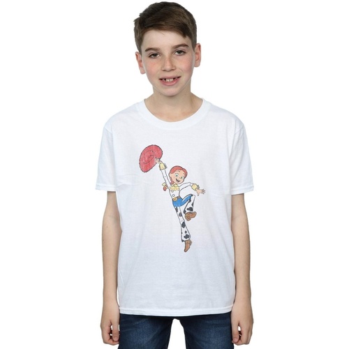 Vêtements Garçon T-shirts manches courtes Disney Toy Story 4 Jessie Jump Pose Blanc