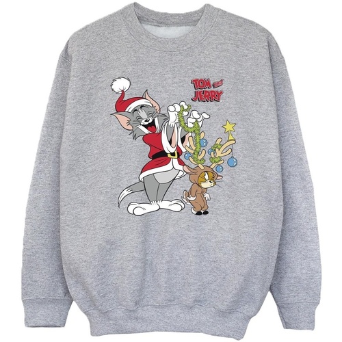Vêtements Fille Sweats Tom & Jerry Christmas Reindeer Gris