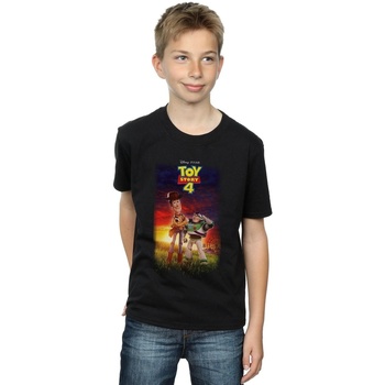 Vêtements Garçon T-shirts manches courtes Disney Toy Story 4 Buzz And Woody Poster Noir