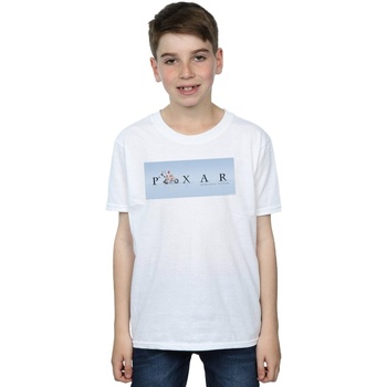 Vêtements Garçon T-shirts manches courtes Disney Toy Story 4 Duke Caboom Pixar Studios Logo Blanc