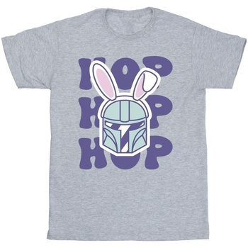 Vêtements Fille T-shirts manches longues Disney The Mandalorian Hop Into Easter Gris