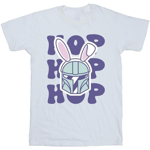 Vêtements Fille T-shirts manches longues Disney The Mandalorian Hop Into Easter Blanc