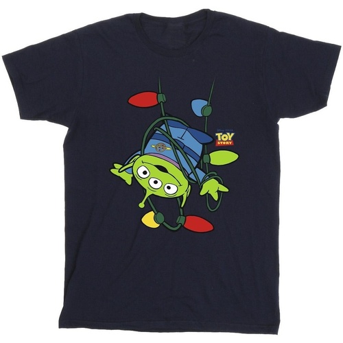 Vêtements Garçon T-shirts manches courtes Disney Toy Story Christmas Lights Aliens Bleu