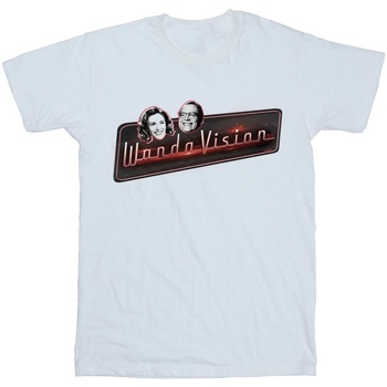 Vêtements Garçon T-shirts manches courtes Marvel WandaVision Smiles Blanc