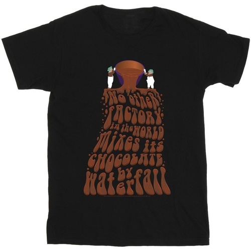 Vêtements Garçon T-shirts manches courtes Willy Wonka Chocolate Waterfall Noir