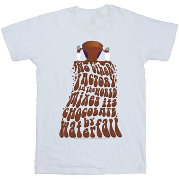 Vêtements Garçon T-shirts manches courtes Willy Wonka Chocolate Waterfall Blanc