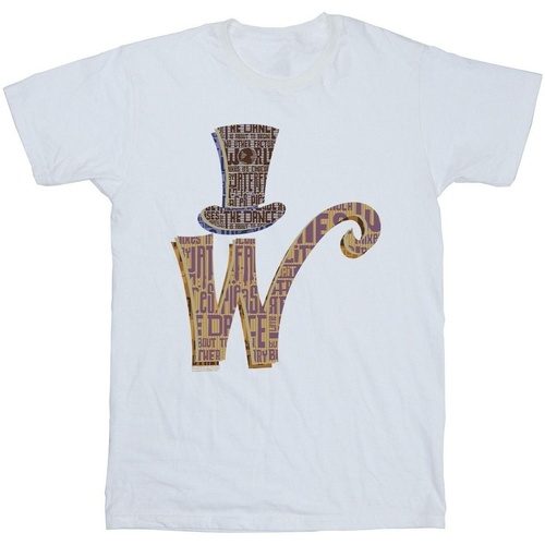 Vêtements Garçon T-shirts manches courtes Willy Wonka W Logo Hat Blanc