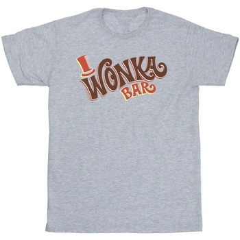 Vêtements Garçon T-shirts manches courtes Willy Wonka Bar Logo Gris