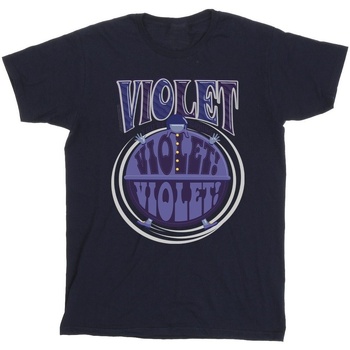 Vêtements Garçon T-shirts manches courtes Willy Wonka Violet Turning Violet Bleu