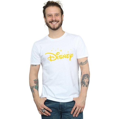 Vêtements Homme T-shirts manches longues Disney Logo Stars Blanc