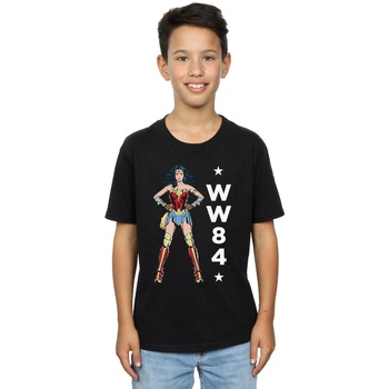 Vêtements Garçon T-shirts manches courtes Dc Comics Wonder Woman 84 Standing Logo Noir