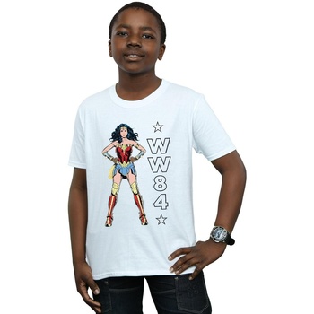 Vêtements Garçon T-shirts manches courtes Dc Comics Wonder Woman 84 Standing Logo Blanc