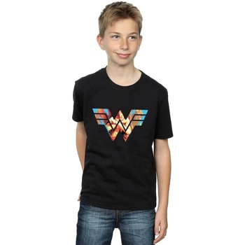 Vêtements Garçon T-shirts manches courtes Dc Comics Wonder Woman 84 Symbol Crossed Arms Noir