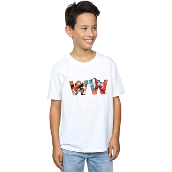 Vêtements Garçon T-shirts manches courtes Dc Comics Wonder Woman 84 Symbol Blanc