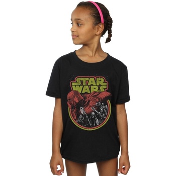 Vêtements Fille T-shirts manches longues Disney The Rise Of Skywalker Retro Villains Noir