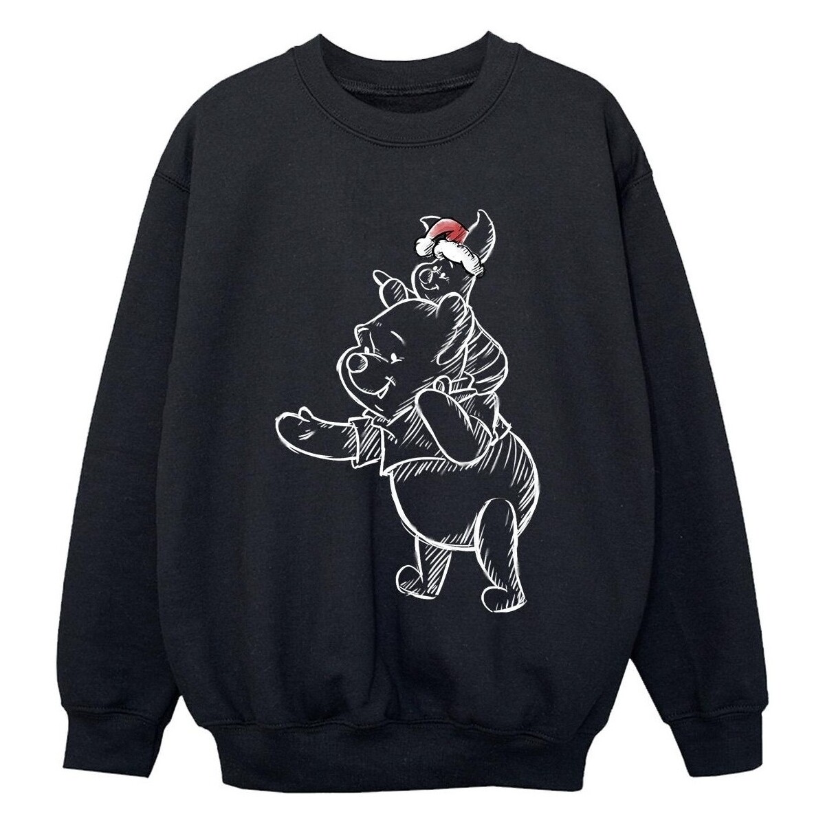 Vêtements Garçon Sweats Disney Winnie The Pooh Piglet Christmas Noir