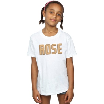 Vêtements Fille T-shirts manches longues Disney The Rise Of Skywalker Rose Text Logo Blanc
