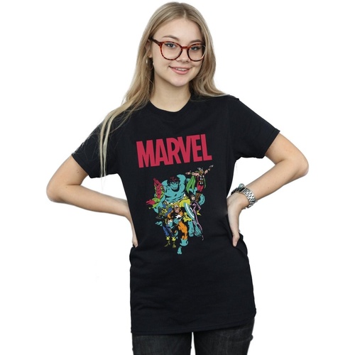 Vêtements Femme T-shirts manches longues Marvel Avengers Pop Group Noir