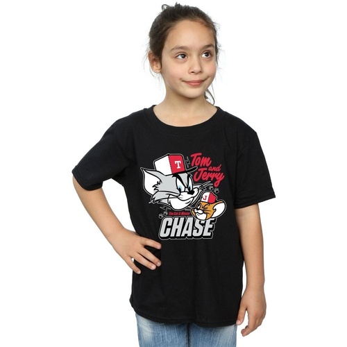 Vêtements Fille T-shirts manches longues Dessins Animés Cat & Mouse Chase Noir