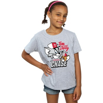 Vêtements Fille T-shirts manches longues Dessins Animés Cat & Mouse Chase Gris