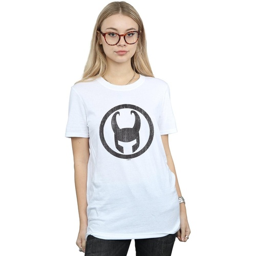 Vêtements Femme T-shirts manches longues Marvel Loki Icon Blanc