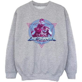 Vêtements Fille Sweats Marvel Thor Love And Thunder Neon Badge Gris