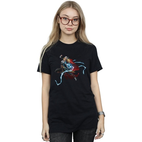 Vêtements Femme T-shirts manches longues Marvel The Mighty Thor Goddess Of Thunder Noir