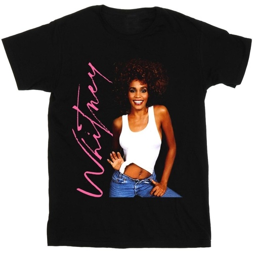 Vêtements Garçon T-shirts manches courtes Whitney Houston Whitney Smile Noir