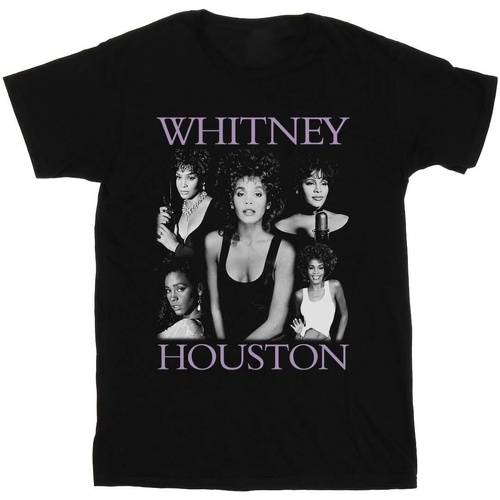 Vêtements Garçon T-shirts manches courtes Whitney Houston Multiple Pose Noir