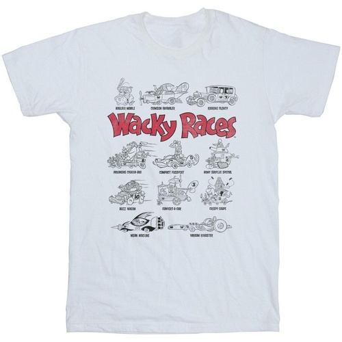 Vêtements Garçon T-shirts manches courtes Wacky Races Car Lineup Blanc