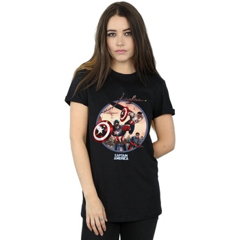 Vêtements Femme T-shirts manches longues Marvel Captain America And Falcon In Battle Noir